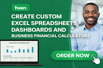 create custom excel spreadsheets, google sheets and calculators for businesses