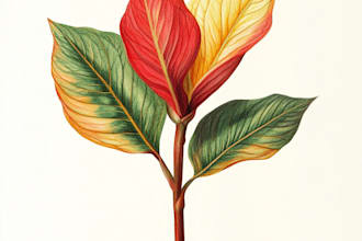 draw a watercolor botanical illustration