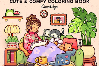 create unique digital coloring book pages for kids