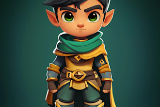 draw 2d game character illustration