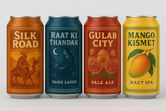 design label for can, energy drink, beer ,soda