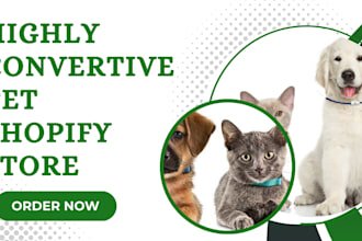 design pet shopify store dropshipping store redesign pet website development