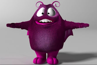 cartoon 3d creature for wonder dynamic,mocap,emote,usd,3ds max monster character