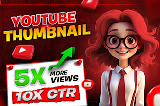 design attractive clickbait cartoon youtube thumbnail
