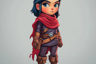 draw 2d game character illustration