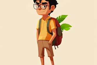 draw 2d game character for dnd art or video game