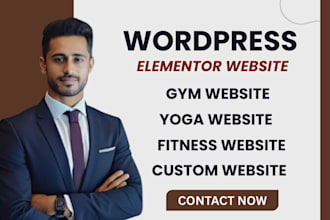 build fitness website, gym, yoga and workout elementor wordpress website