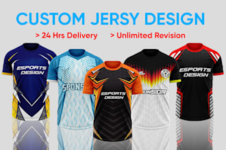 design custom sublimation e sports and sports jersey design kit