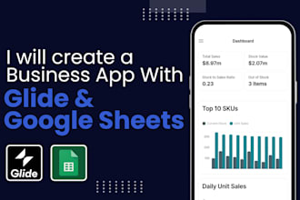 build a custom business app using glide and google sheets