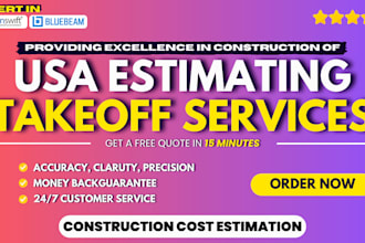 do construction cost estimation material takeoff on bluebeam, plan swift