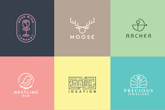 create unique minimalist line art logo design or any graphic