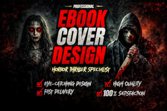 design horror, thriller dark fantasy ebook covers for KDP