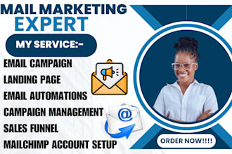do email marketing and automation using klaviyo, getresponse or mailchimp