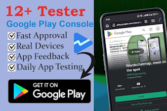 provide 12 testers or 20 testers for google play console closed testing