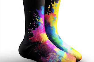 draw custom and unique socks design for you
