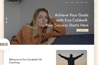 design wix website for life coaching and counseling fast