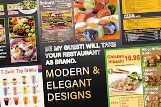 design digital menu or animated menu