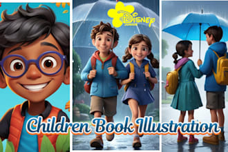 do children book illustrations, kid story book and childrens picture book