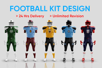 do american football jersey design sublimation uniform 3d mockup