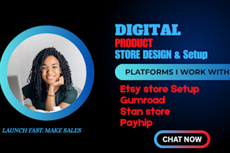 set up design your gumroad stan store payhip tiktok shop etsy shop pensight