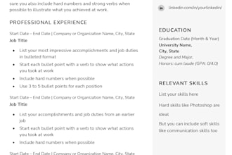 create a professional CV resume for you