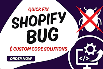 fix shopify bug, 404 errors, accessibility, checkout, shopify liquid errors