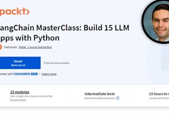 build langchain masterclass, online course website training llm apps ai agent