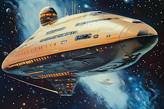 do design spaceship sci fi illustration and sci fi art