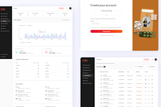 design a modern saas web app UI or dashboard in figma