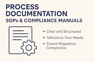 write technical process documents and sops for logistics