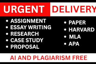 do your assignment, project work, essay writing for college and university