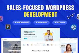 create high converting wordpress website and landing page