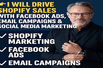 boost shopify sales with facebook ads and high converting email campaign