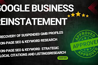 do gmb reinstate and fix gmb suspended google my business profile gmb setup