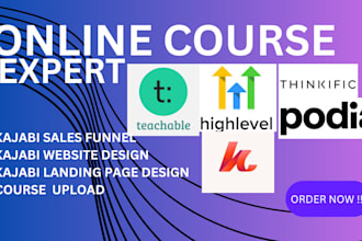 design kajabi website kajabi landing page thinkific  sales funnel podia