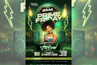 design social media flyer, party, event flyer and poster