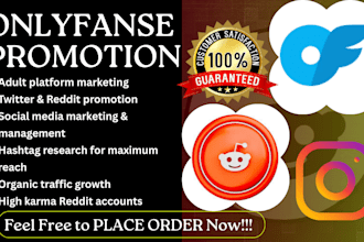 do onlyfans, fanvue and patreon page promotion, to boost organic traffic