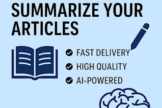 rewrite or summarize your article professionally and fast