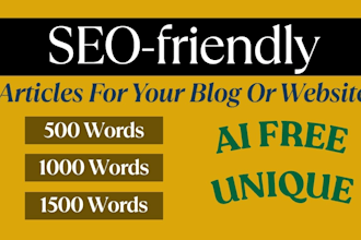 write high quality bulk articles for your blog or website