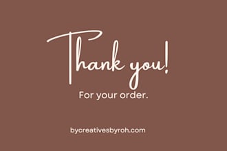 design custom thank you cards for your brand or small business