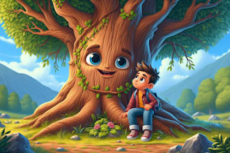 create artistic children story book illustration KDP story book illustration