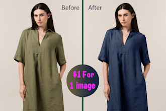 provide professional photoshop color correction, color change, and image editing