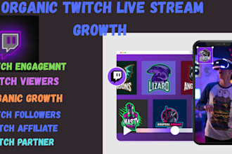 boost your twitch live stream, twitch affiliate, twitch followers and engagement