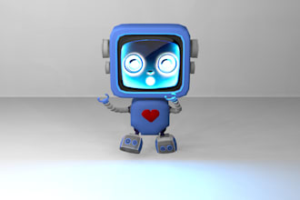 create a cute 3d cartoon mascot model