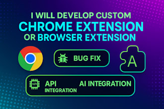 develop custom chrome extension or browser extension