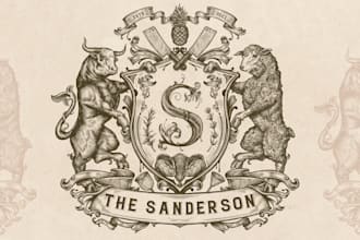 design heraldic, vintage, family crest, coat of arms logo