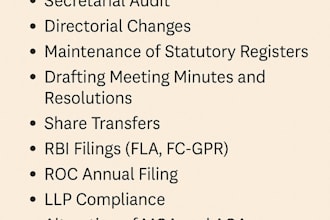 be your company secretary for indian corporate law with mca and roc