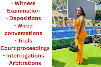 do quality legal transcription for legal files like depositions
