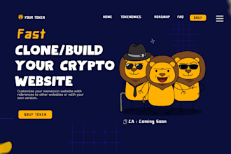 create or clone a memecoin landing page asap today