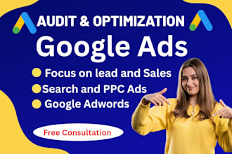 audit and optimize google adwords ads, and PPC campaigns